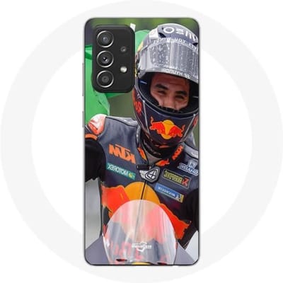 Coque - maniacase - Samsung Galaxy A52 - Souple - Noir - Moto GP Podium KTM noir