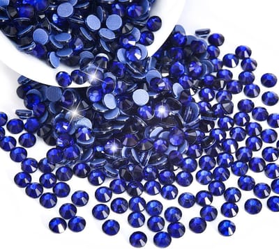 Ronde Kristallen Strass Steentjes Donkerblauw SS16 voor Knutselen en Kleding