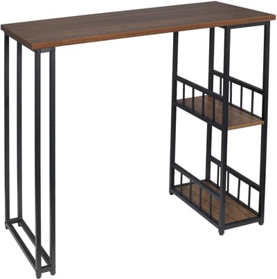 Monkey's Bartafel - Keukentafel - Hoge Tafel - Vintage - Metalen - Donker Beuken - 120 x 50 x 105 cm
