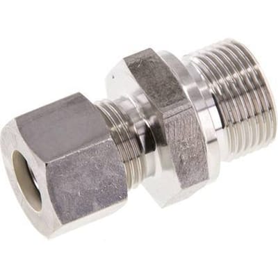 M22x1.5 Buitendraad x 12L RVS Rechte Knelfitting 315 Bar DIN 2353 - FL2S-MO-ST-M22-12-L