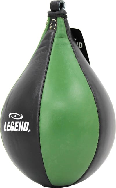 Lederen Boksbal legend speedball Mat Zwart PRO