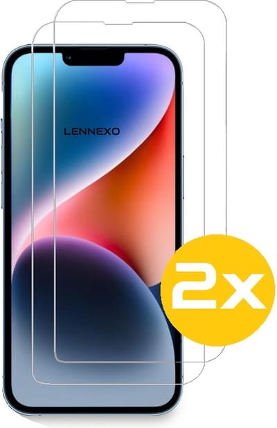 Screenprotector Geschikt Voor iPhone 14 - Glasplaat - Tempered Glass - 2 Stuks