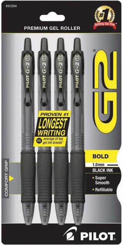 Pilot - G2 Premium Gel Roller Pen 1.0mm - Zwart - per 4 verpakt