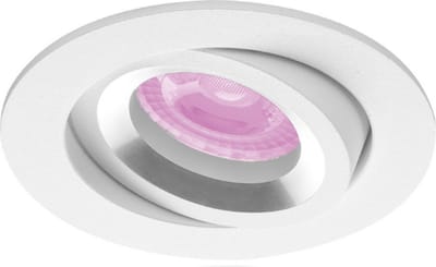 Inbouwspot Julian met Philips HUE White and Color - inbouwspot - Wit - rond - Voor binnen / woonkamer / keuken / slaapkamer - IP20 - GU10 - Buitendiameter: 81MM - boorgat: 70-75MM - min. Inbouwdiepte: 70MM