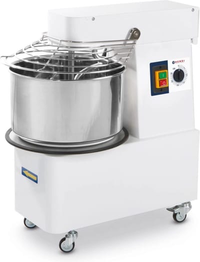 HENDI Deegmachine – vaste kop en mengkom – 88 kg/u – 32L – 230V/1100W – wit gelakt staal