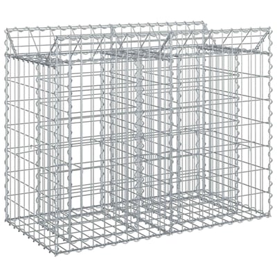 vidaXL - Gabion - verhoogd - bed - 100 - x - 50 - x - 80 - cm - Gegalvaniseerd - staal