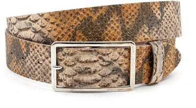 Dames riem bruin multi - 4 cm breed - Leer - Jeans riem - Casual - Maat 85