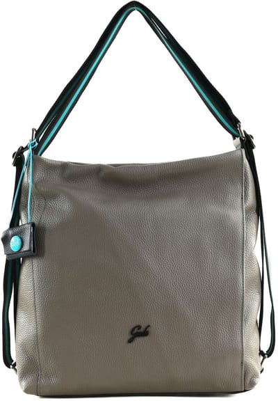 Gabs Leren schoudertas rugzak Aissa TG Bull Black Shoulder Bag Zinco grijs