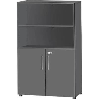 Schäfer Shop  Select Combikast Start Off, 4 ordnerhoogten, afsluitbaar, B 800 x D 420 x H 1470 mm, hout, grafiet/grafiet