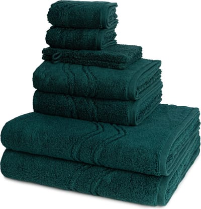 Ross Dames en Heren 2 X Washand 2 X gasten- 2 X douche- 2 X handdoek in een set Cashmere feeling