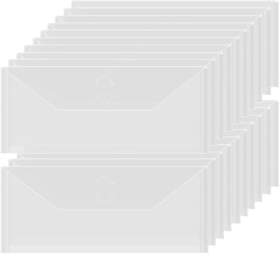 20 Stuks 10x24cm Resealable Plastic Envelopes voor Slimme Opslag, Knutselorganizer en Stencilhouder, Duidelijke Opbergzakken