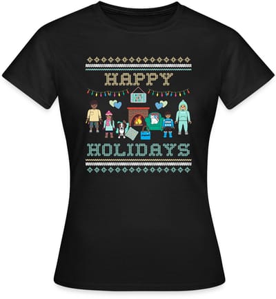 Playmobil Familie Happy Holidays Ugly Christmas T-Shirt Dames