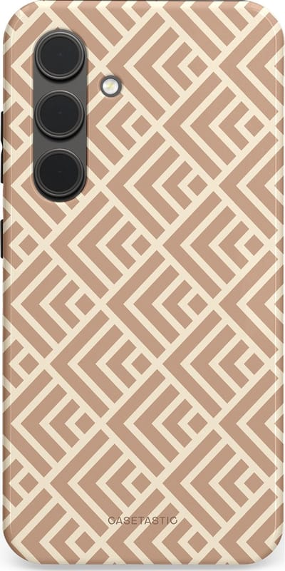 Casetastic Hoesje Geschikt voor Samsung S24 - Stijlvolle Beschermende Duo-layer Case - Abstract Zand Kunst