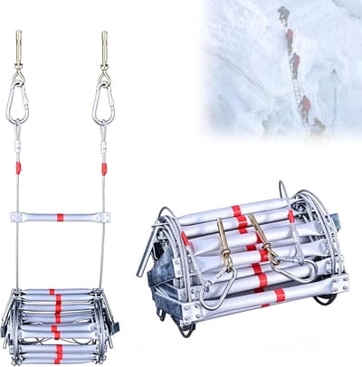 Brandtrap Noodladder - Stalen Draadladder Vlamwerend - Veilige Ontsnapping - Zwaar Uitgevoerd 800 KG - 15 Meter - Meerkleurig