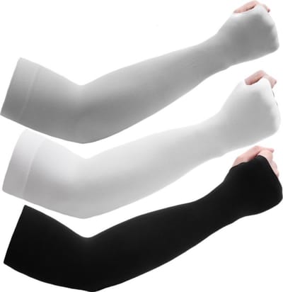 3 Paar Elastisch Arm Sleeves - Heren - Armstukken Wielrenen – Hardlopen Armwarmers – UV Bescherming – One Size