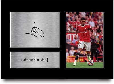 Voetbal Foto - Gesigneerde Prent - Cadeau voor Fans - Gedrukte Handtekening - A4 formaat - Niet ingelijst