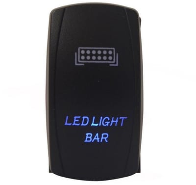 Cosensi - Dailygoods - Dailygoody - Rocker Switch - 12V 20A - Blauw LED Licht - Voor Auto en Boot - Betrouwbaar en Duurzaam - Eenvoudige Installatie - Geschikt voor Div
