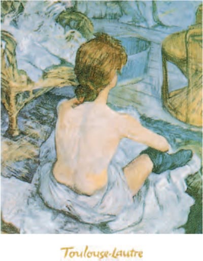 Mini kunstposter - Henri Toulouse-Lautrec - The Toilet - 24x30 cm