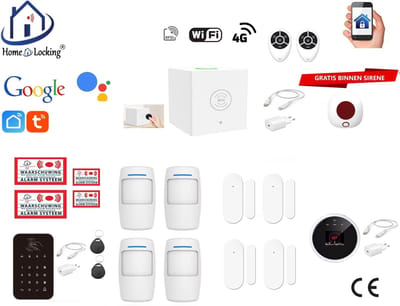 Draadloos beveiligingsbox werkt met wifi en met spraak gestuurde apps. ST01C-20