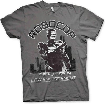 Robocop Heren Tshirt -S- The Future In Law Enforcement Grijs