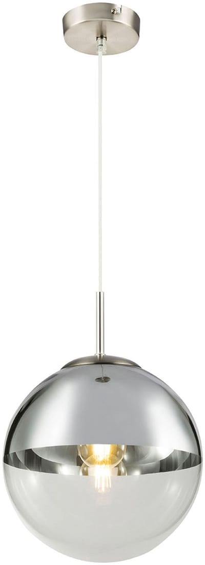 Globo - hanglamp - Varus - nikkel - glas - Ø 25cm - E27 - 15852