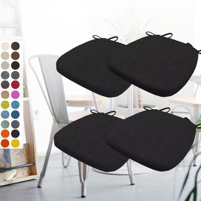 La'Moussawi ® Set van Vier Comfortabele Stoelkussens in Diverse Kleuren voor Elk Interieur