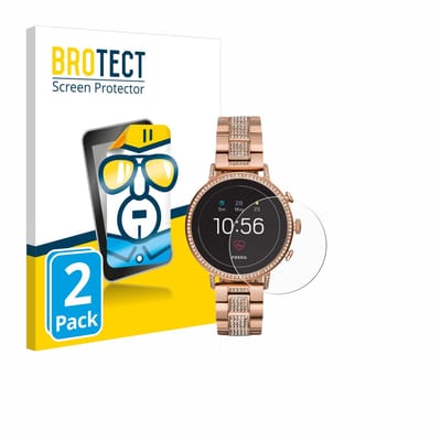 BROTECT - Screenprotector voor Fossil Q Venture HR (4.Gen) - Folie Beschermfolie transparant 2 Stuks