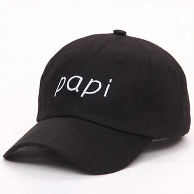 Unisex Papi Borduur Baseballpetten Lente En Herfst Buiten Verstelbare Casual Petten Zonwerende Pet Sportpet black