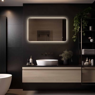 LoXa - Badkamerspiegel Marbella 120x60 Gouden Lijst - LED - IP44 - Dimbaar - Condensvrij - Luxe spiegel