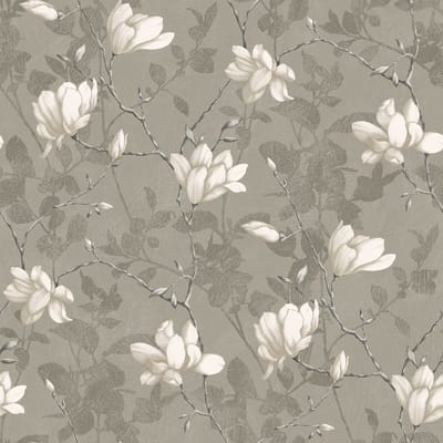 Boråstapeter Vliesbehang 7227 - Adorn - Botanisch Grijs - 53cm x 10.05m