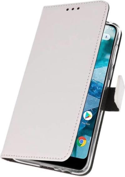 Booktype Telefoonhoesjes - Bookcase Hoesje - Wallet Case - Geschikt voor Nokia 7.1 - Wit