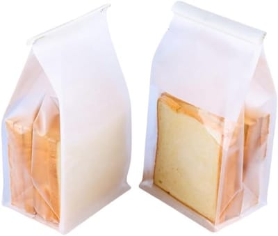 50 Stuks Papieren Broodzakken met Doorzichtig Venster en Tin Tie Sluiting voor Gebakken Producten, Perfect voor Koekjes en Koffie Treats