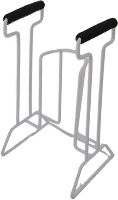 Sokken Aantrekhulp - Hulpstuk Kousen - Zelfstandig Aankleden - Robuust Metalen Frame - 36 x 22 x 18 cm - Grijs
