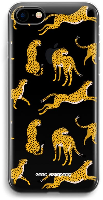 Case Company® - Hoesje geschikt voor iPhone 7 hoesje - Luipaard - Soft Cover Telefoonhoesje - Bescherming aan alle Kanten en Schermrand
