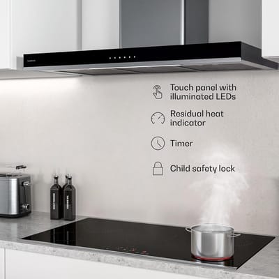 Keramische Kookplaat 90 cm met 5 Zones, Touch Control en Timer