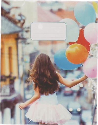 Schoolschriften ballon met lijn 1 stuks