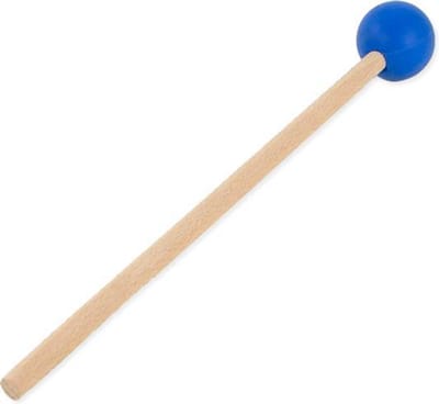 Klankschalen klopper blauw - 35 - Rubber - Hout - Blauw
