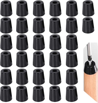 Rubberen voetjes Rubberen buffer Rubberen voetjes Schroef voor meubelpoten Ronde stopdemper Rubberen voet Beschermende buffer Meubelbuffer voor bureaus, banken, stoelen, 32 stuks (20 x 14 x 17)