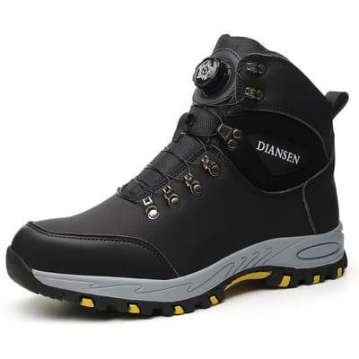 Chaussures de sécurité à bouton rotatif pour hommes, bottes de sécurité légères à bout en acier, Anti-perforation, chaussures de travail pour hommes, baskets de travail Anti-écrasement 43 noir