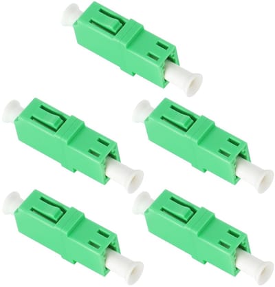 5 Stuks Fiber Optic Adapters, PC Singlemode Coupling Groene Netwerkverbinding voor Fiber Optic Communicatiesystemen en Toegang Netwerken