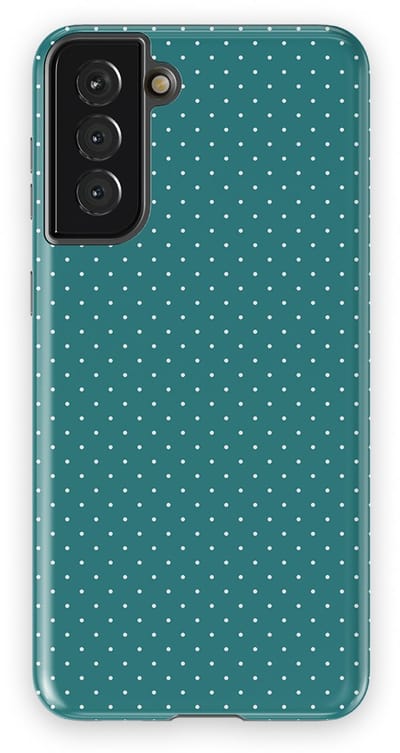 Micro Dots Tough Hoesje Samsung Galaxy S21 Plus | Geschikt Voor Mag | Stippen Motief Backcover Samsung Galaxy S21 Plus Deep Teal