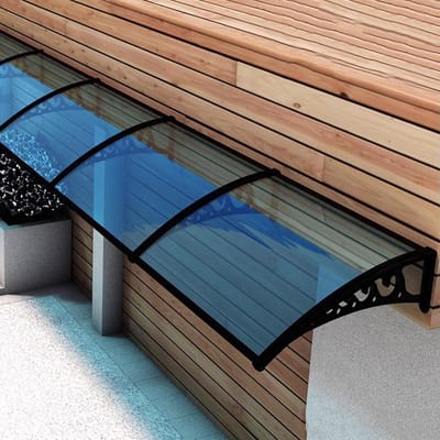 Regenbescherming Luifel - Deurluifel Buitendeur - Buiten Beschermen - Stevige Polycarbonaat - 100x180cm - Blauw