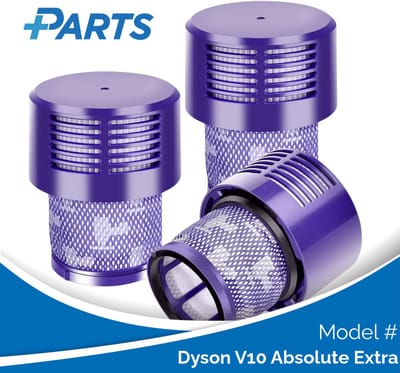 Dyson V10 Absolute Extra Filters (3 Stuks, Plus.Parts® alternatief voor 969082-01)