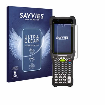 Savvies - Screenprotector voor Zebra MC9400 - Folie Beschermfolie transparant 6 Stuks