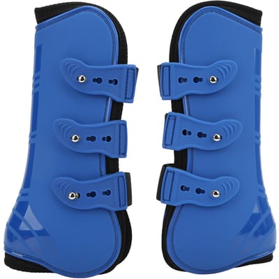 2 pièces Protège-jambes avant de cheval Coque en PU Protège-tendons de cheval pour Saut d'obstacles Course à pied Sports Medium 31.5x15.75in