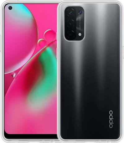 Hoesje Geschikt voor OPPO A74 5G - Sterk & Shockproof - Hoes Cover - Siliconen Case - Transparant