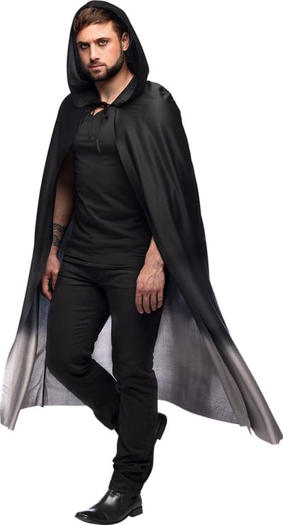 Boland - Cape Fade zwart/grijs - Volwassenen - Vampier - Halloween - Horror - Vampier