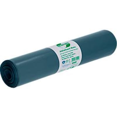 Deiss afvalzakken Sterk, 100% PCR gerecycled LDPE, 120 liter, bijzonder scheurvast, B 700 x H 1100 mm, naturel, 31 µm, 250 stuks