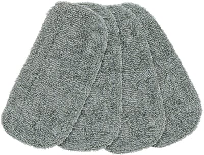Dailygoods- Stoomreinigerpads 4 Stuks - Microvezel Vervangingspads - Wasbare/Herbruikbare Doeken - 32x15 cm - Grijs - Zeer absorberend - Dweilmop