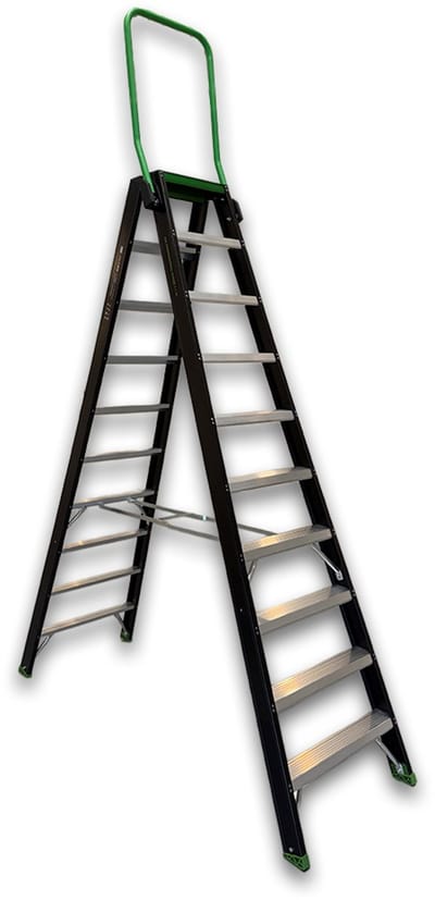 Rix Steigersystemen Dubbele oplooptrap met beugel 2 x 10 treden